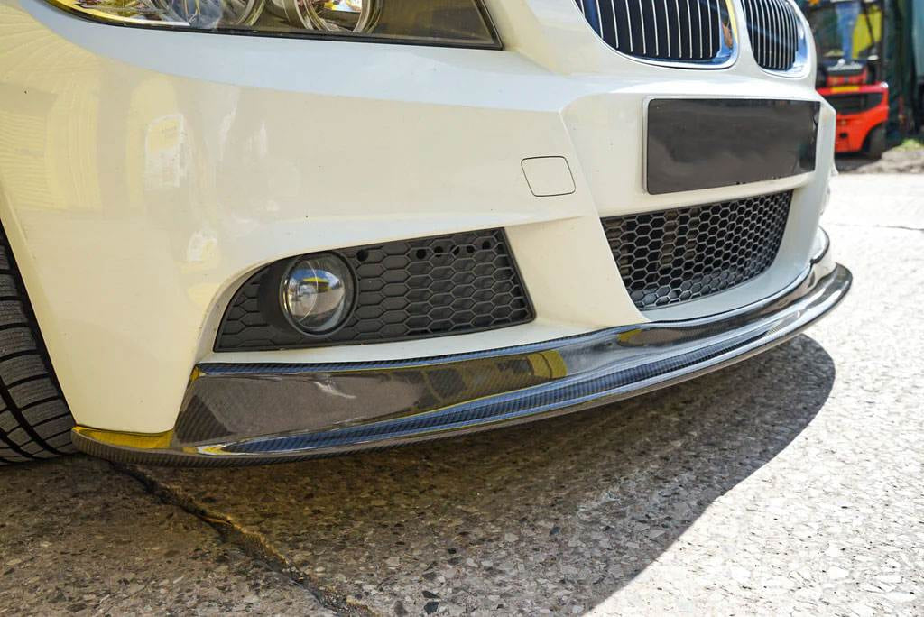Накладка на передній бампер Lip (для E90 M-Sport 2008-2011, Карбон) 5