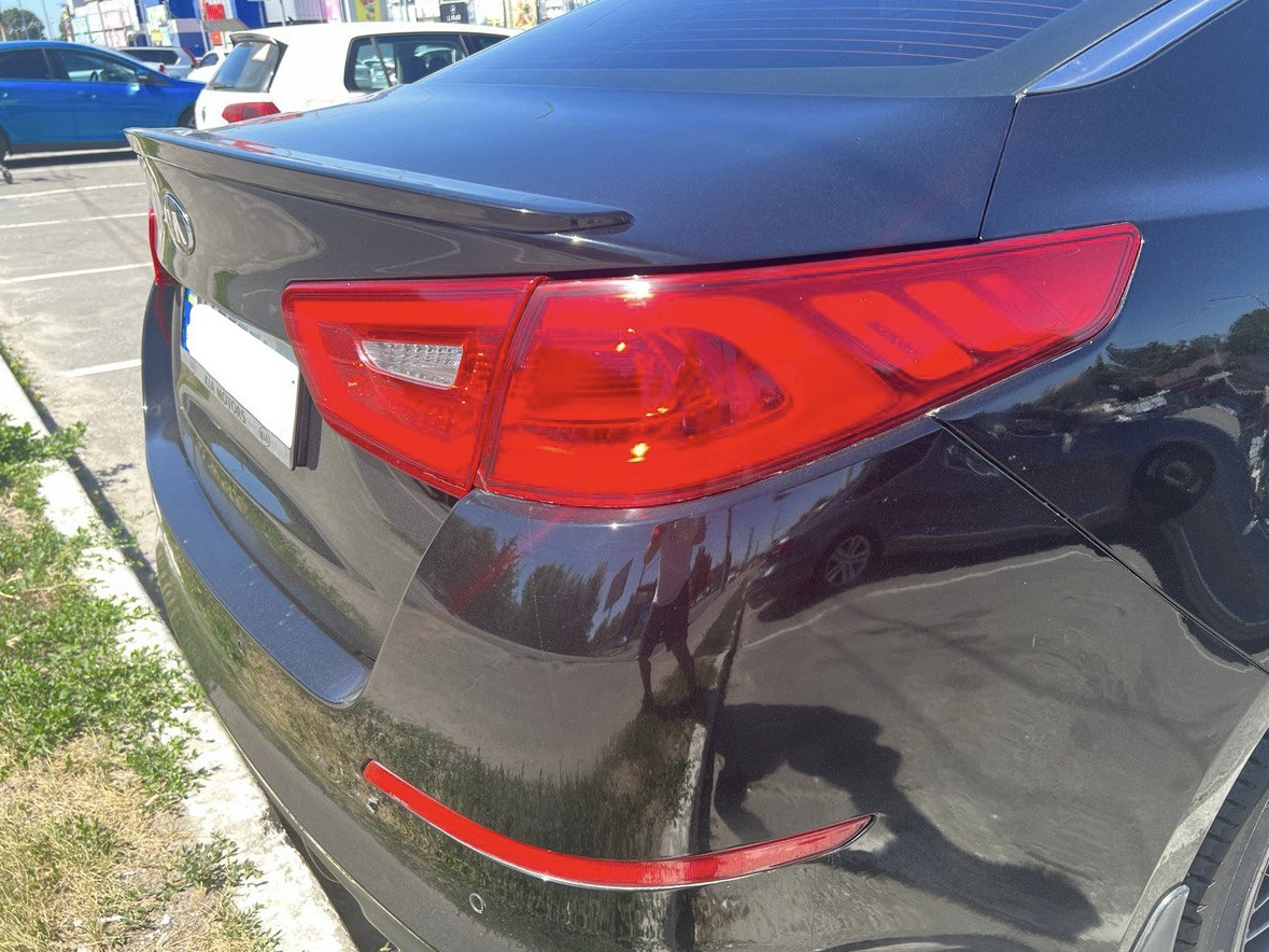 Спойлер лип Kia Optima 2014-2015 ABS пластик, колір чорний глянець 3