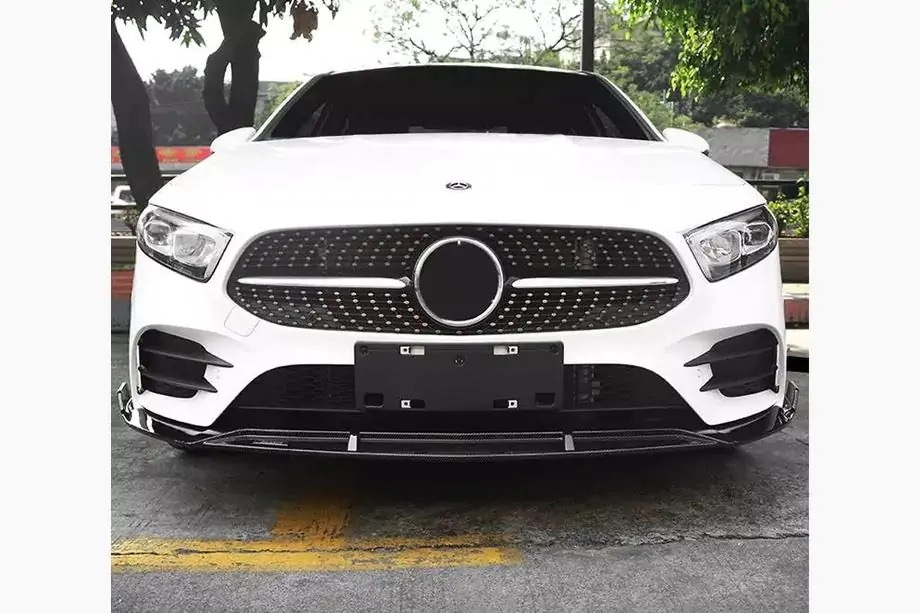 Універсальна передня лип накладка V-6 (чорна) 2