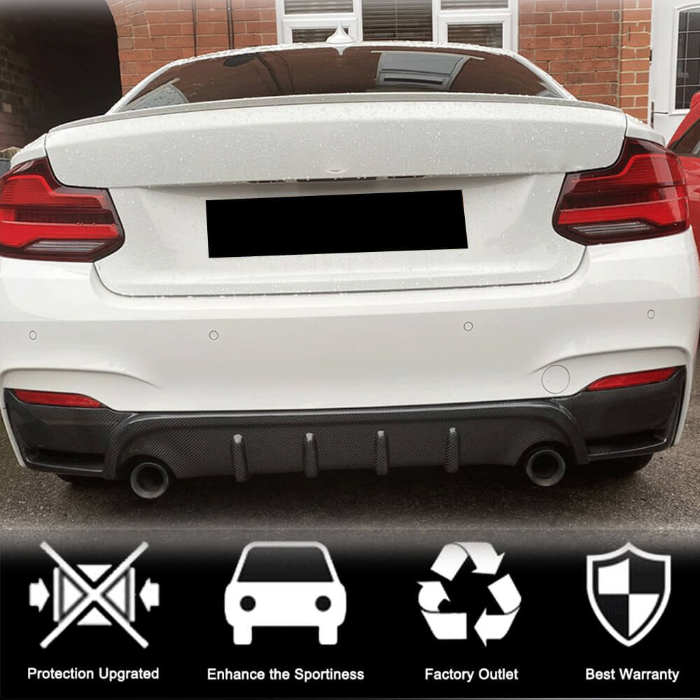 Дифузор заднього бампера V4 (для F22/F23 M-Sport, Карбон) 3