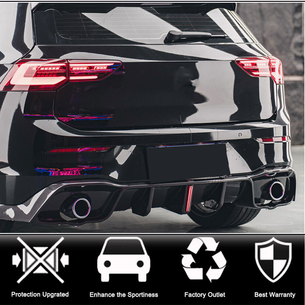 Дифузор заднього бампера (для GTI HB, Карбон) 2