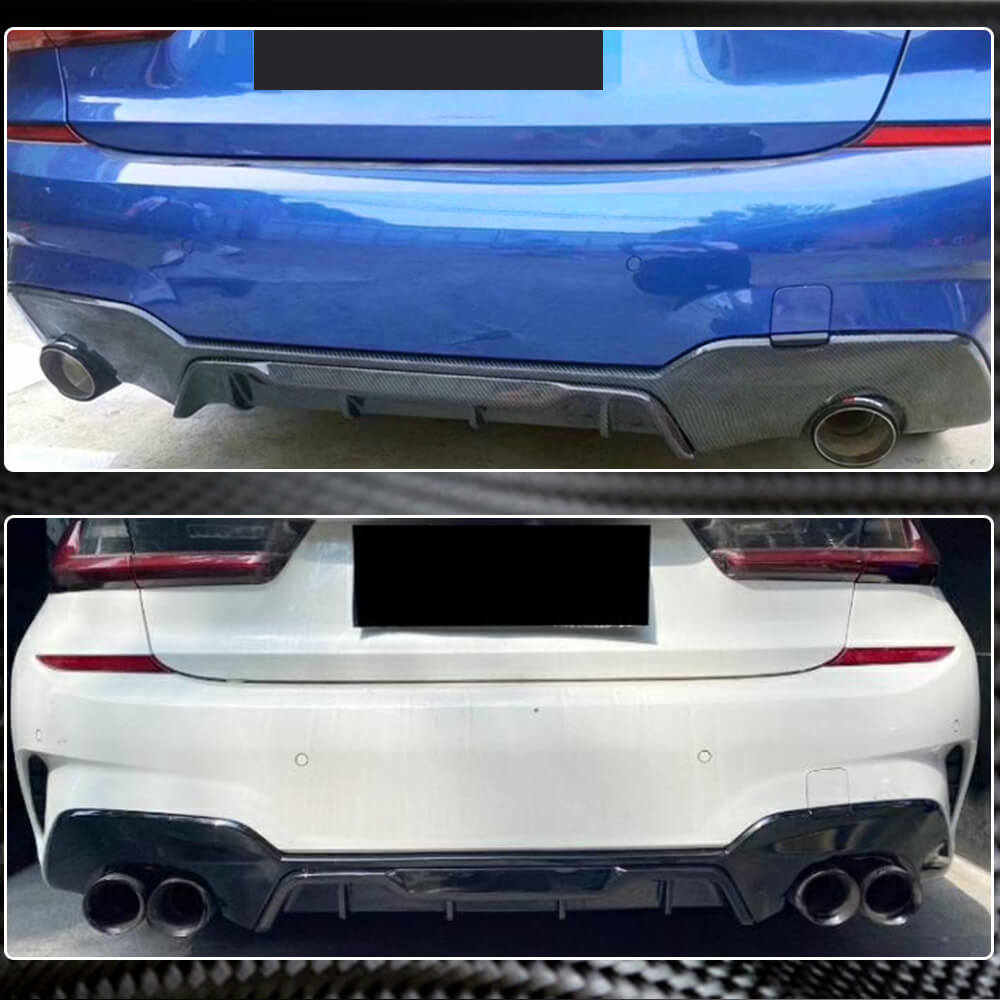 Дифузор заднього бампера V4 (для M-Sport 2018-2022, Карбон) 3