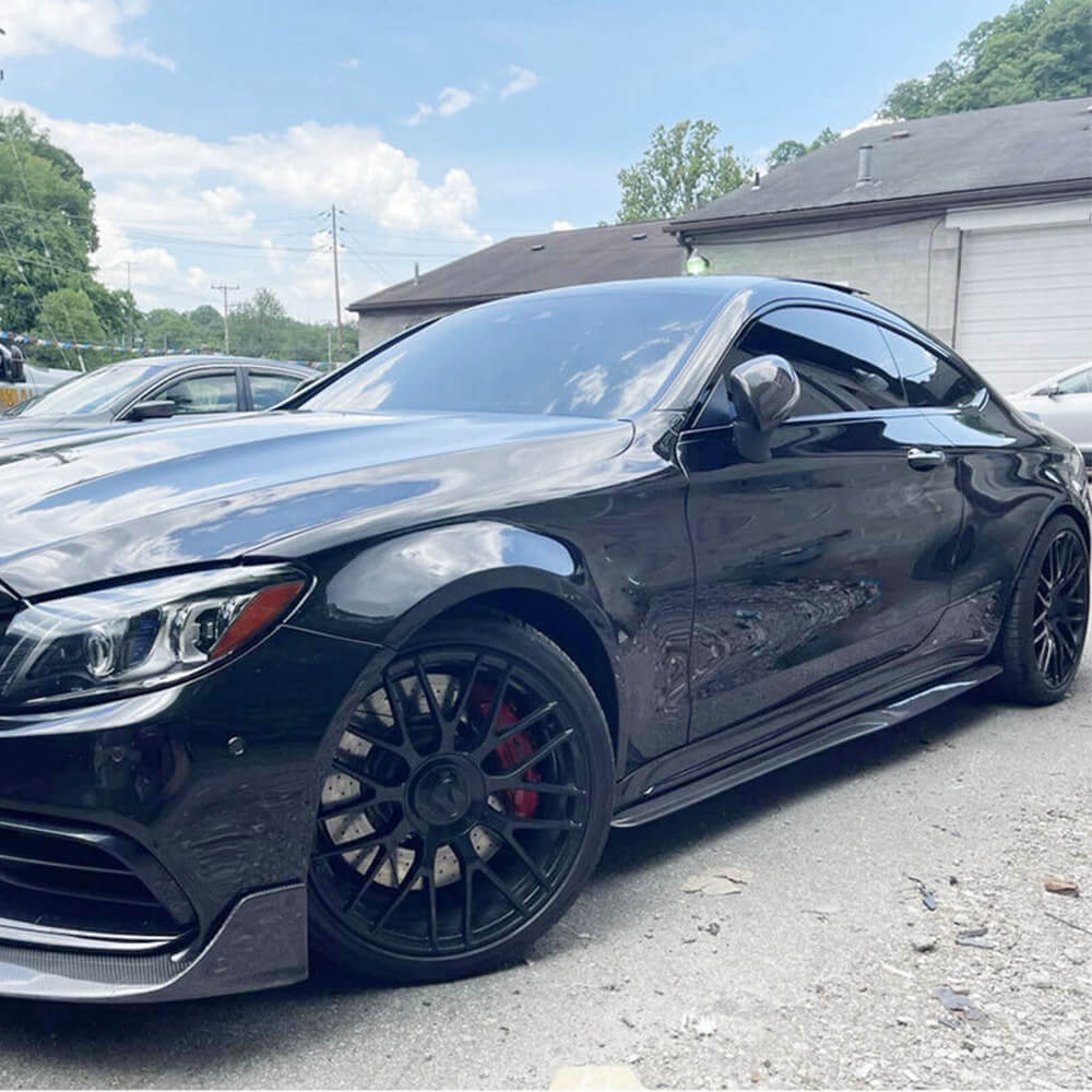 Бокові пороги V4 (для C43/C63 AMG 2015-2019, Карбон) 2