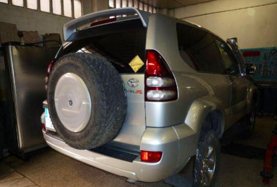 Спойлер на кришку багажника TTE Sport Toyota Land Cruiser Prado 120 2003-2009 ABS пластик під фарбування 2