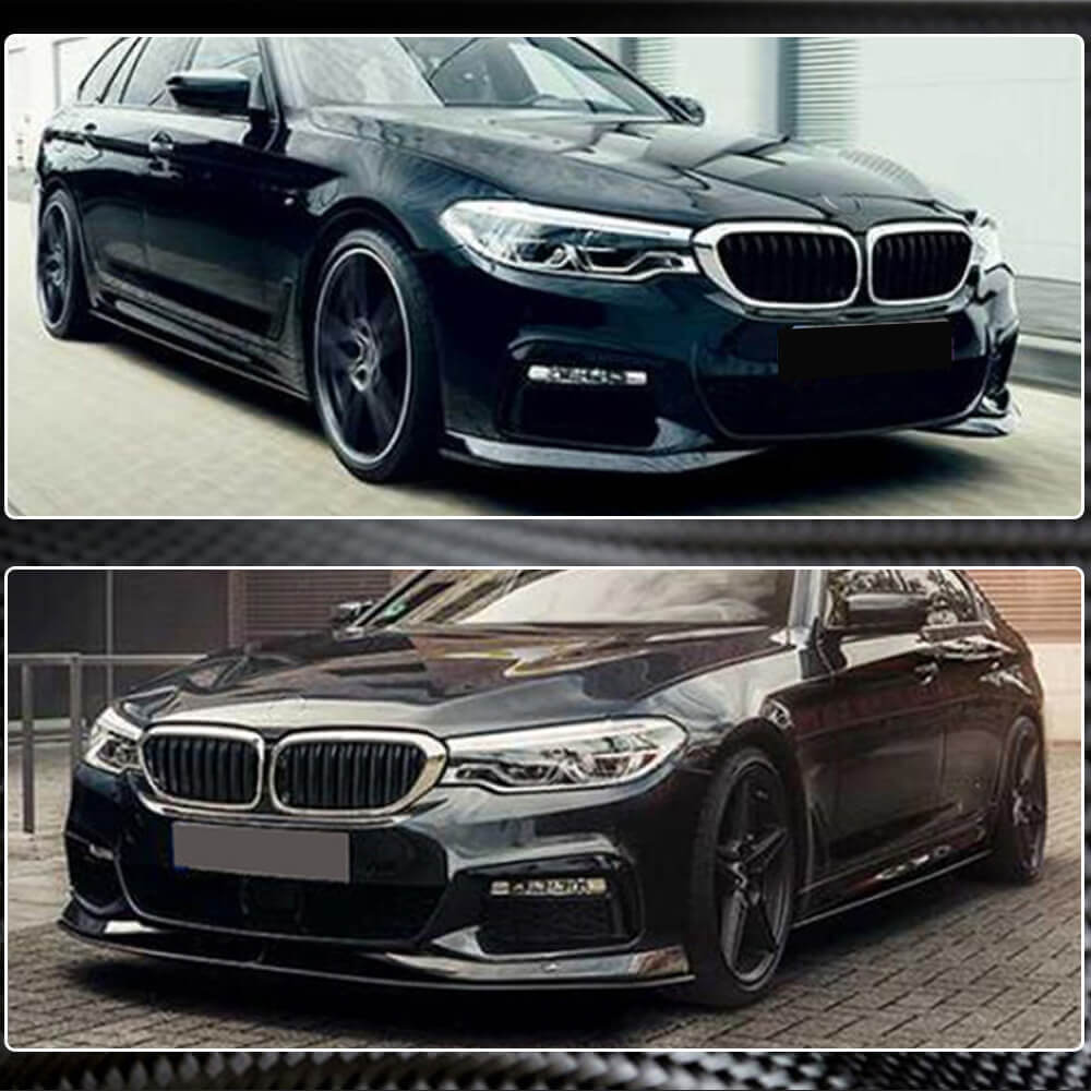 Накладка на передній бампер Lip V1 (для M-Sport 2017-2020, Карбон) 5