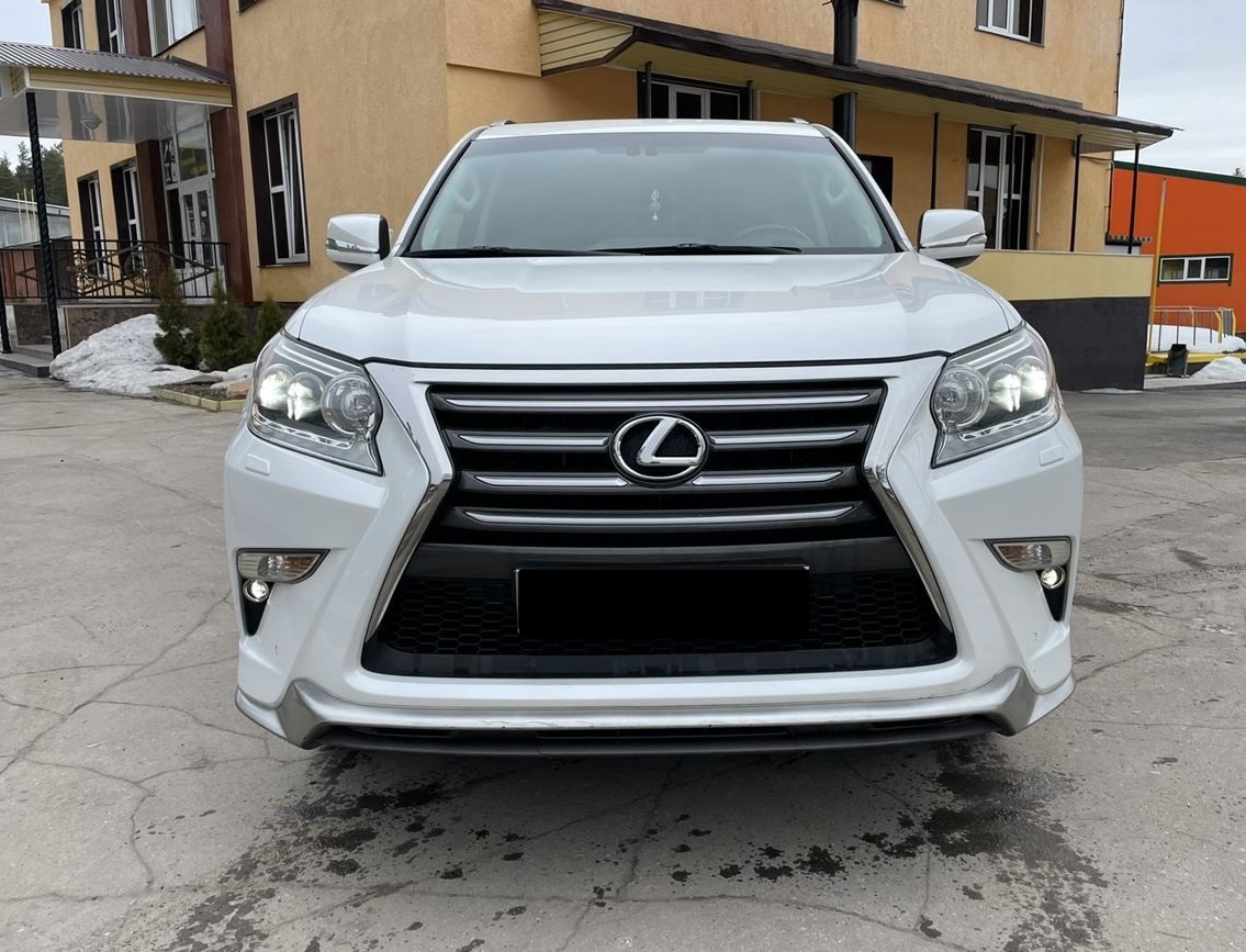 Комплект обвісу Lexus GX 460 2014-2021 сірий колір (спідниці передня та задня, хром молдінг) 3