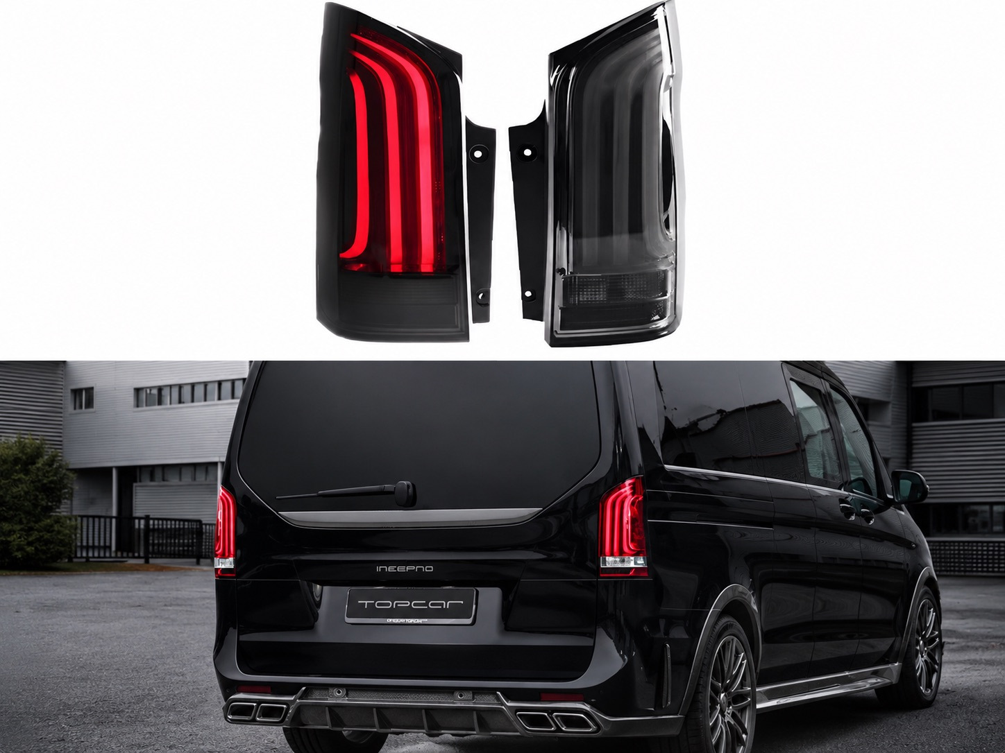 Задні ліхтарі OEM 2024 Black (для Vito, 2 шт)