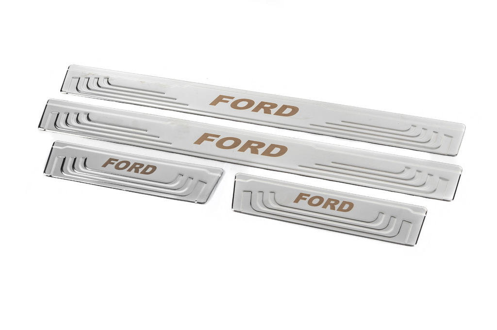 Універсальні накладки на пороги Ford V-2 (4 шт., нерж) 3