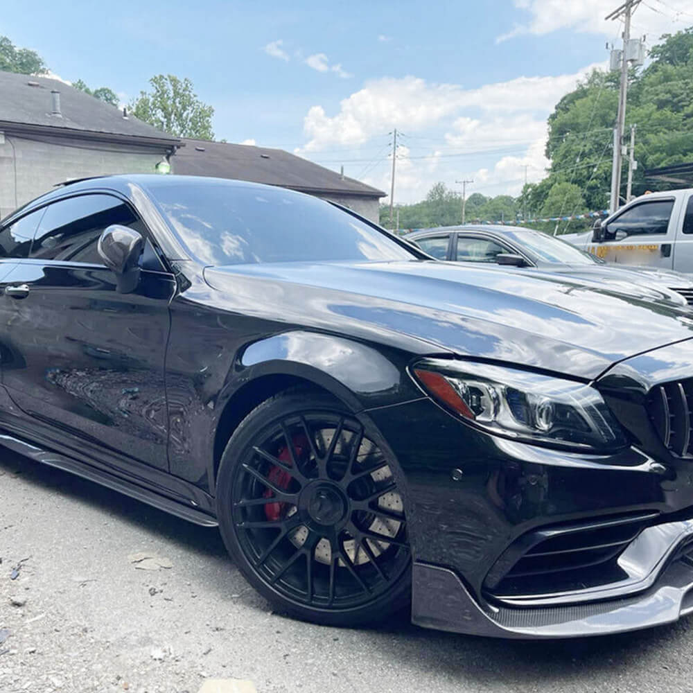 Бокові пороги V4 (для C43/C63 AMG 2015-2019, Карбон) 3