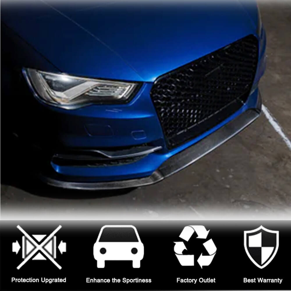 Накладка на передній бампер Lip V1 (для S-Line Sedan 2012-2016, Карбон) 3