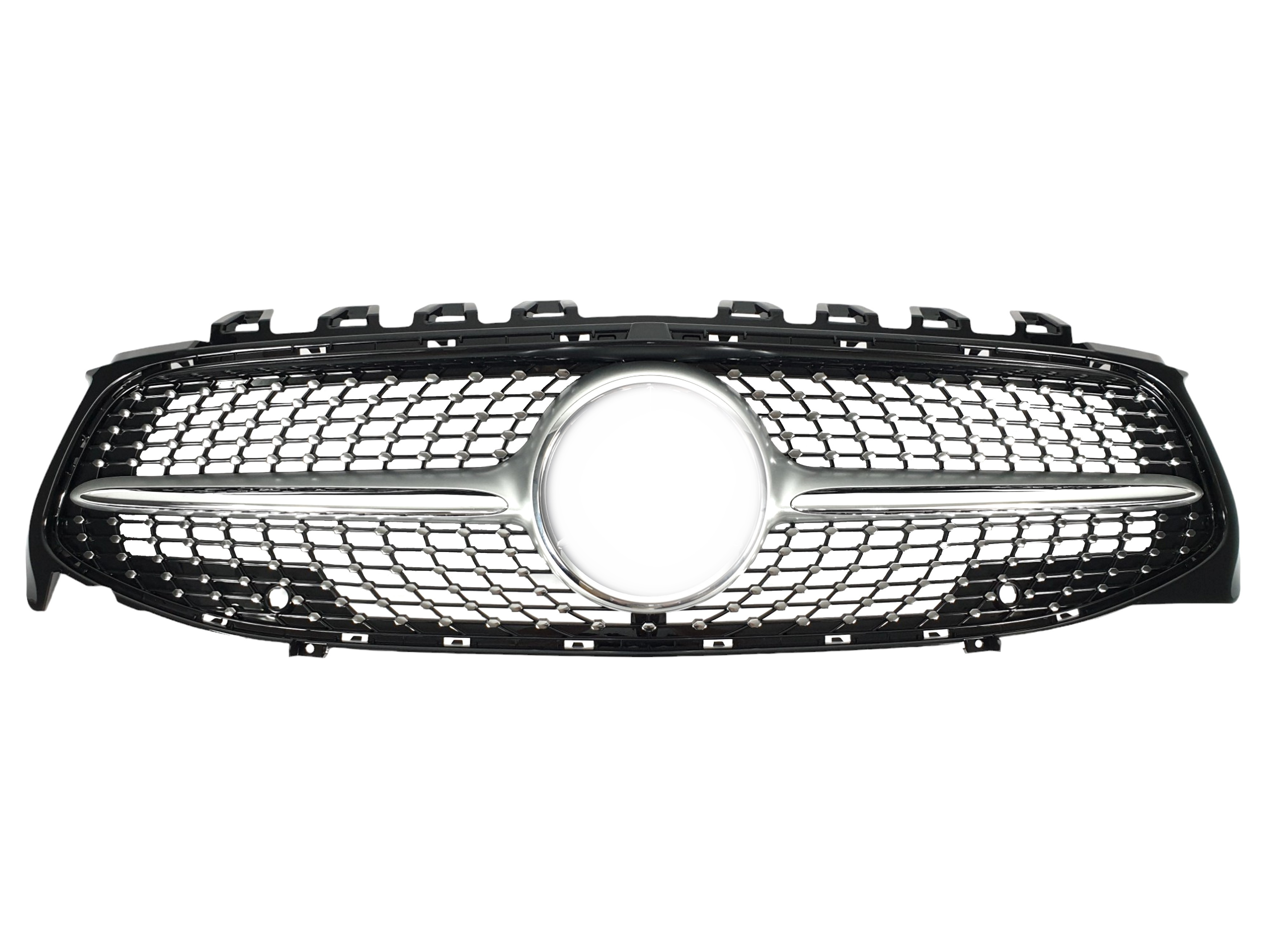 Решітка радіатора Silver (без місця під камеру) Diamond на Mercedes-Benz CLA-Class C118 2019-2023 року