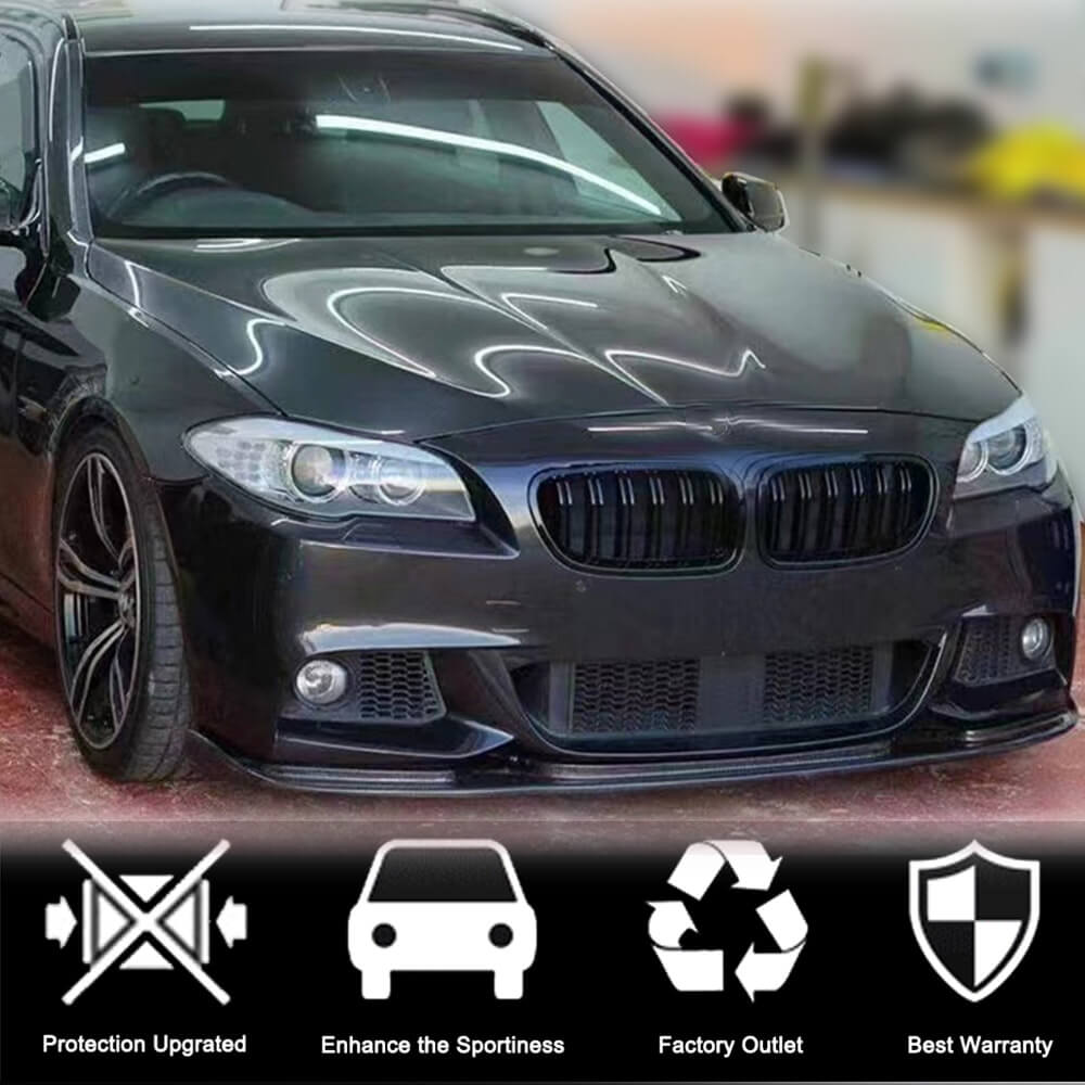 Накладка на передній бампер Lip V2 (для F10 M-Sport, Карбон) 2