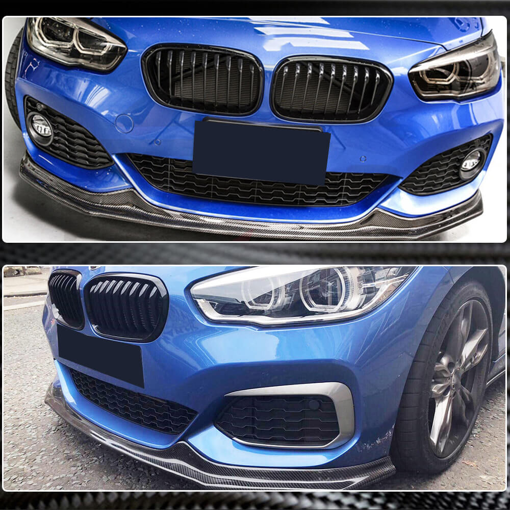 Накладка на передній бампер Lip V3 (для M-Sport 2015-2019, Карбон) 5