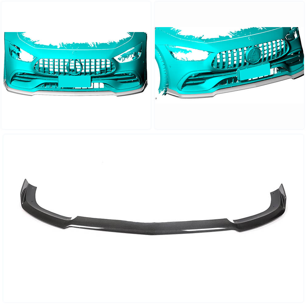 Накладка на передній бампер Lip (для GT43/GT50/GT53 2018-2022, Карбон) 2