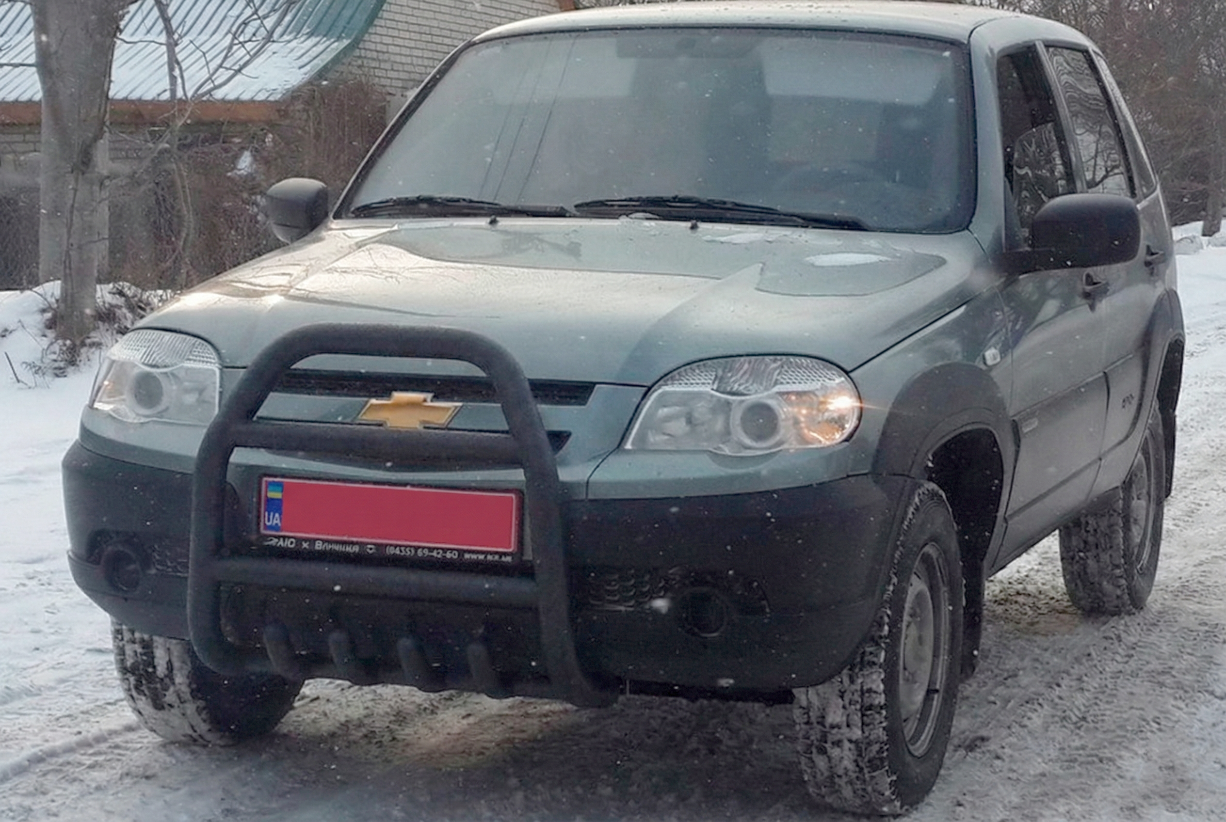 Кенгурятник QT007 Black (нерж)