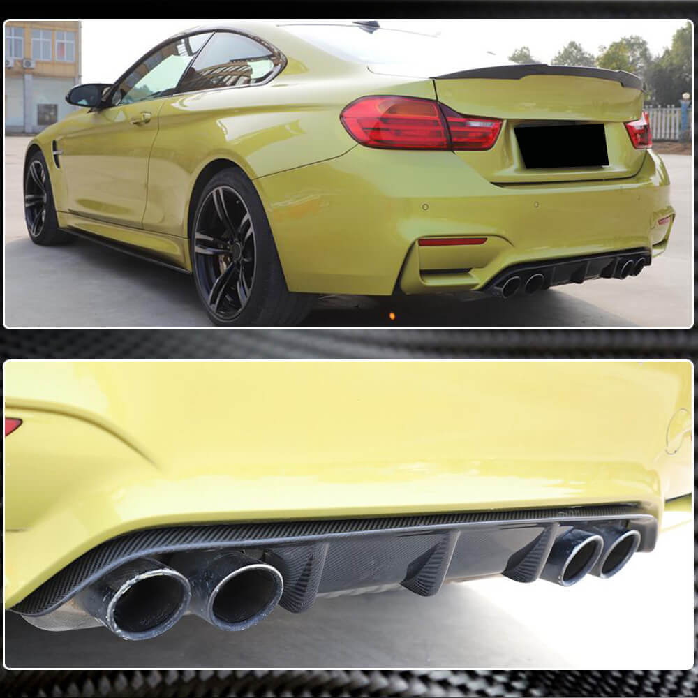 Дифузор заднього бампера V8 (для F82/F83, Карбон) 4