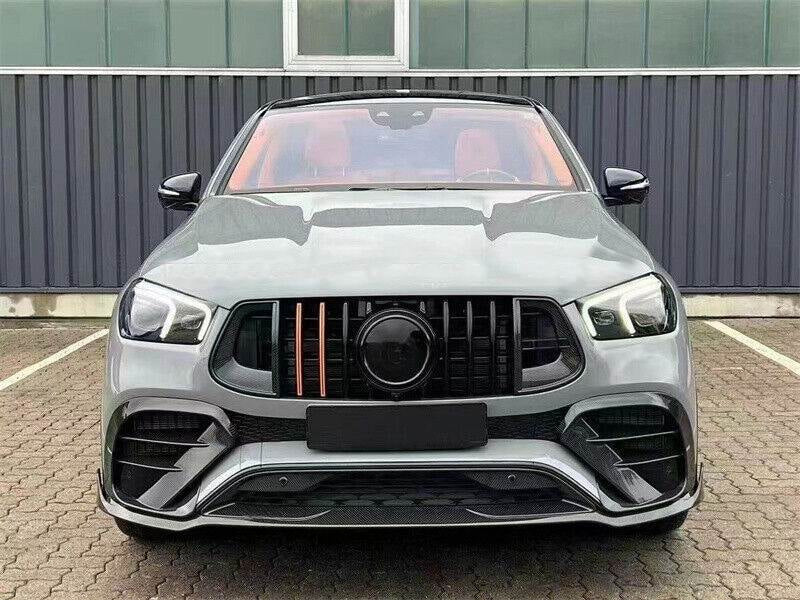 Накладки на передній бампер (GLE63 AMG, Карбон) 2
