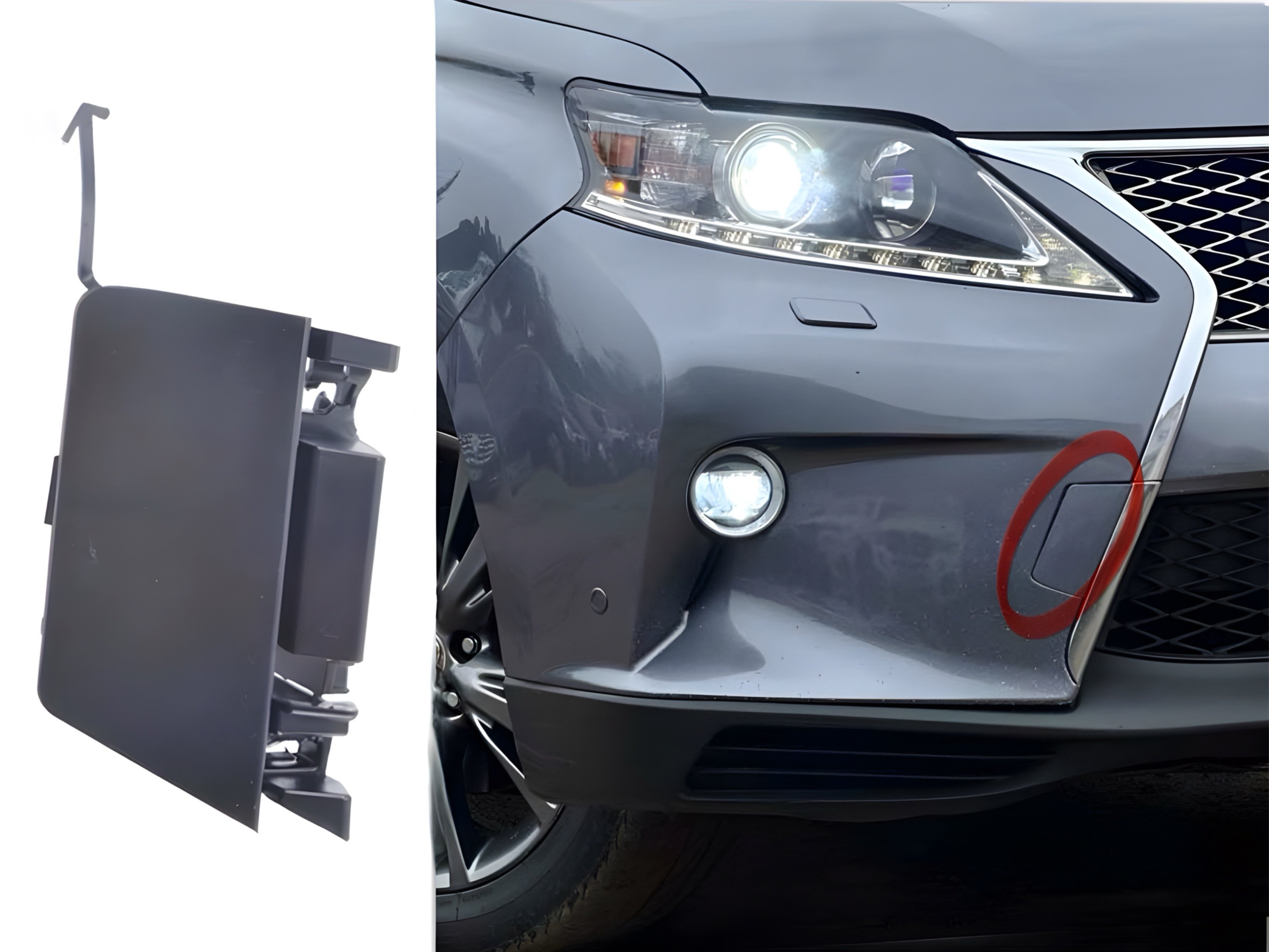 Заглушка буксира для бампера F-SPORT Lexus RX 2012-2015 права сторона 5212748917