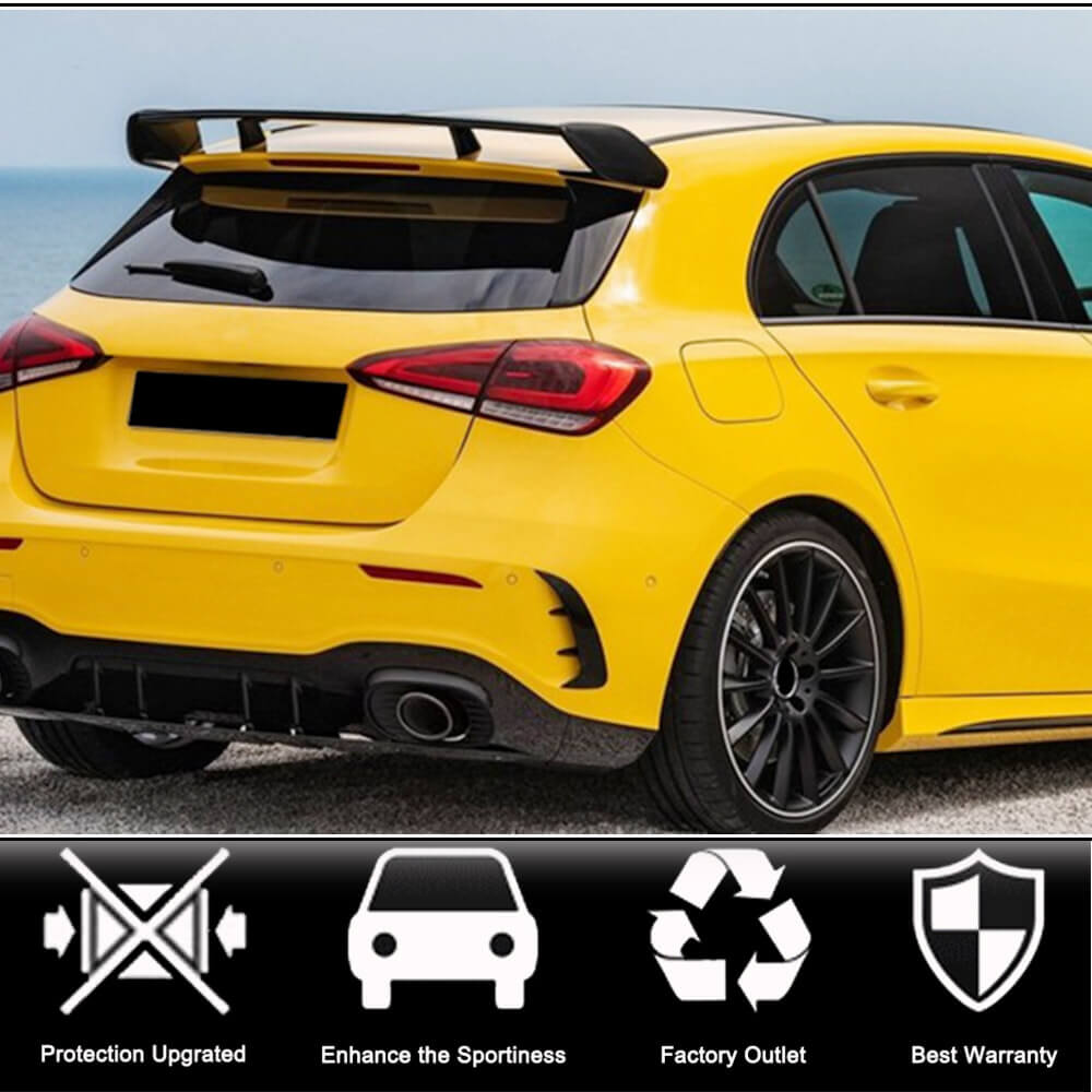 Накладки на задній бампер (для A45 AMG 2021-2023, Карбон) 2