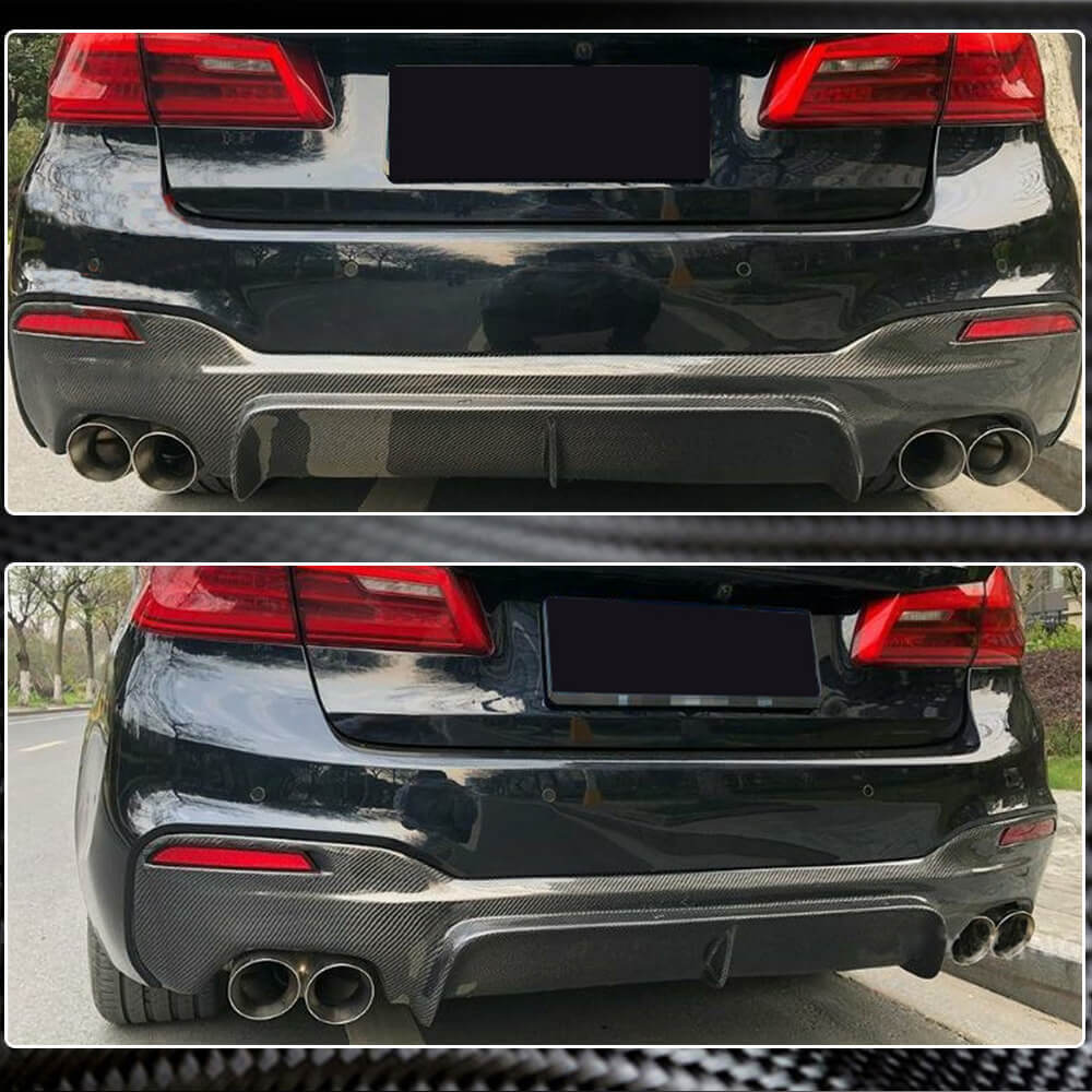 Дифузор заднього бампера V3 (для M-Sport/M5 F90, Карбон) 3