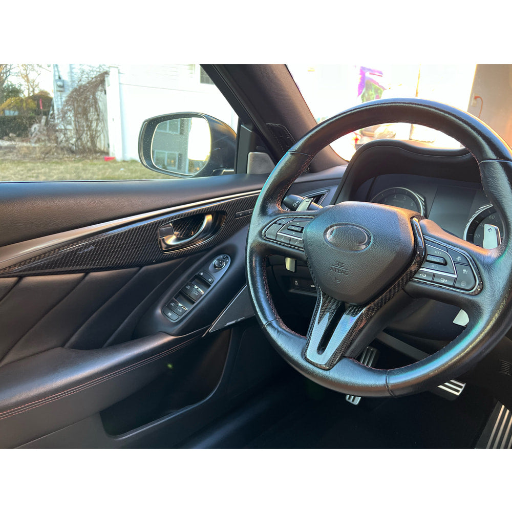 Карбонові вставки в салон (для Q50) 3