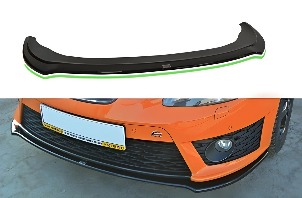 Передня Lip накладка (для Cupra, чорний глянець)