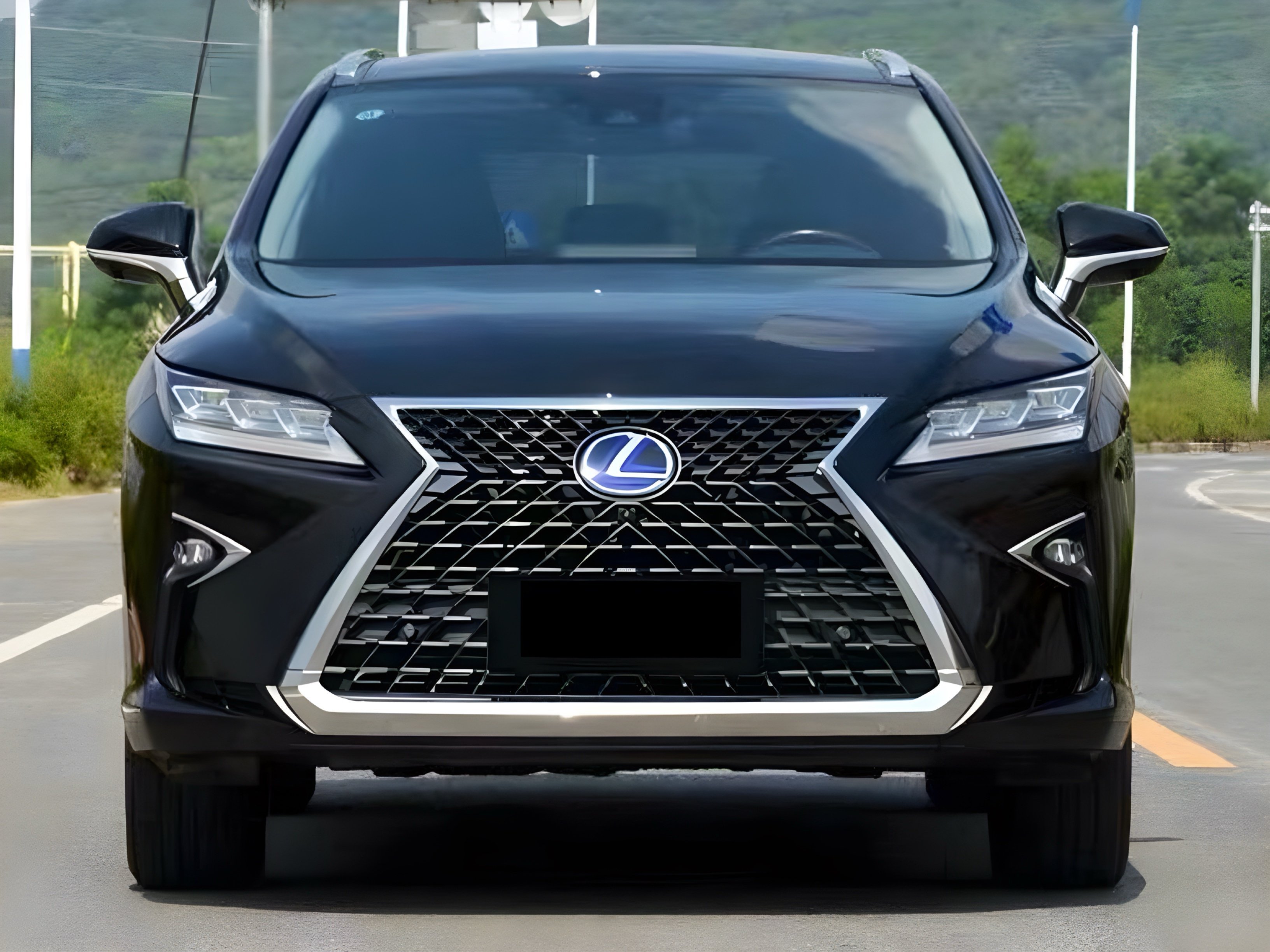 Решітка радіатора Lexus RX 2015-2019 у стилі рестайлінг 2020 колір графіт