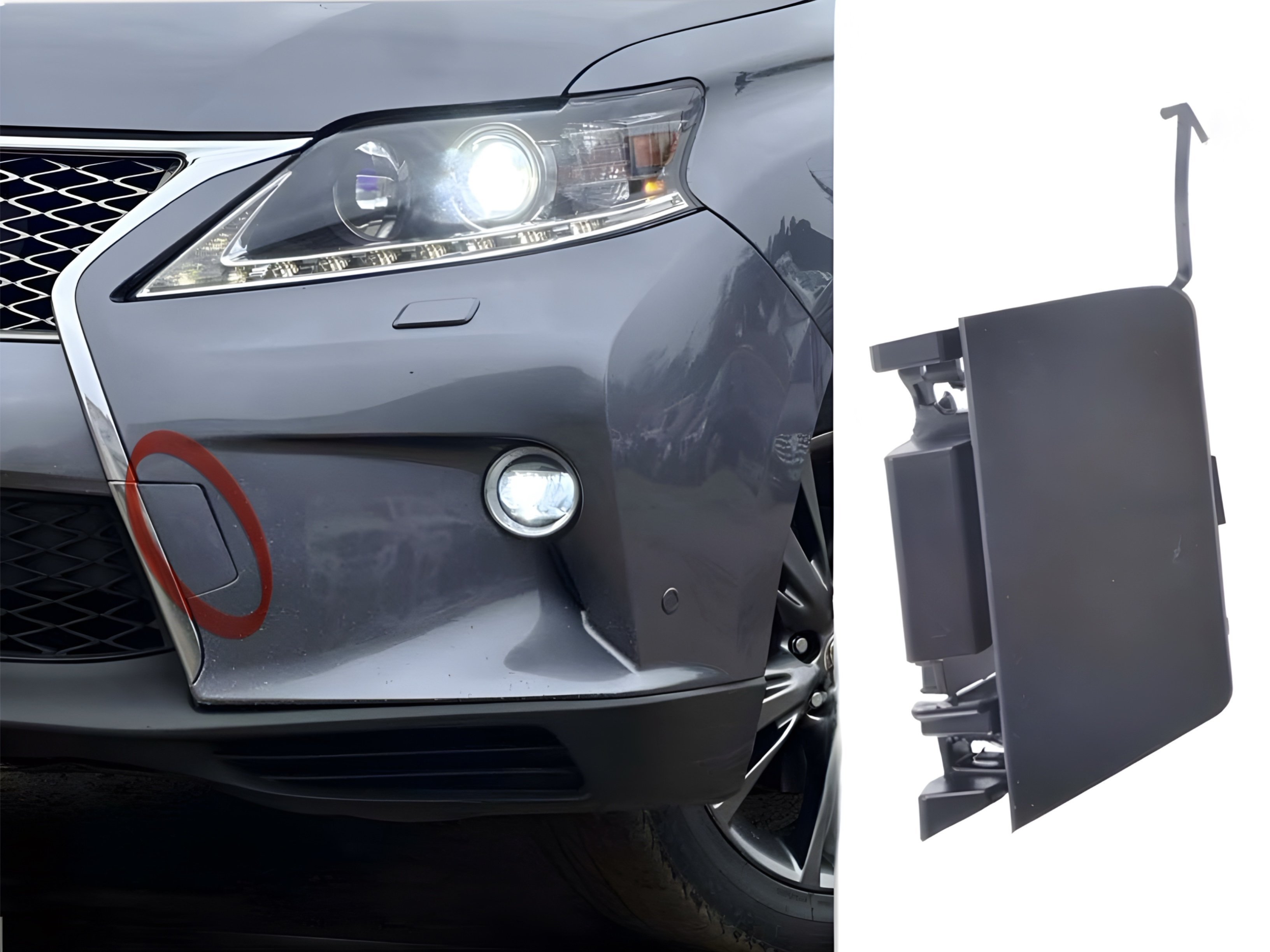 Заглушка буксира для бампера F-SPORT Lexus RX 2012-2015 ліва сторона 5212848913