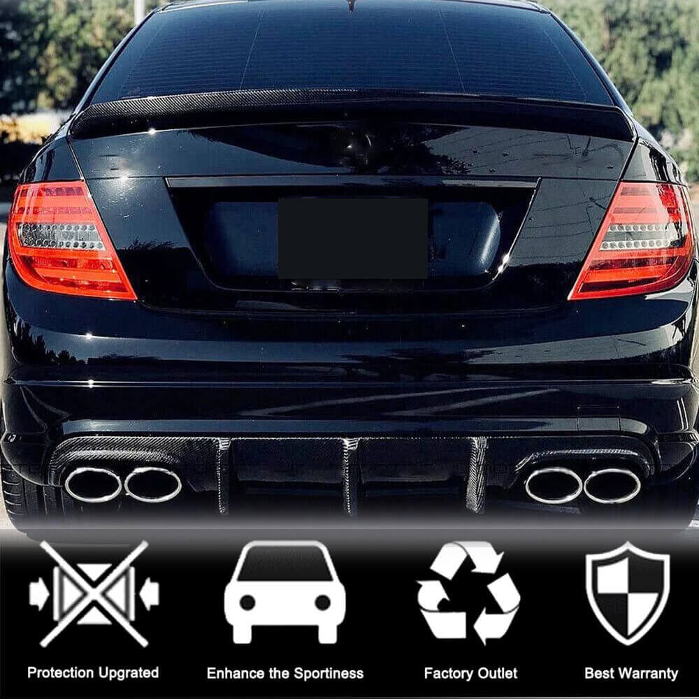 Дифузор заднього бампера V2 (для AMG SD 2008-2011, Карбон) 3