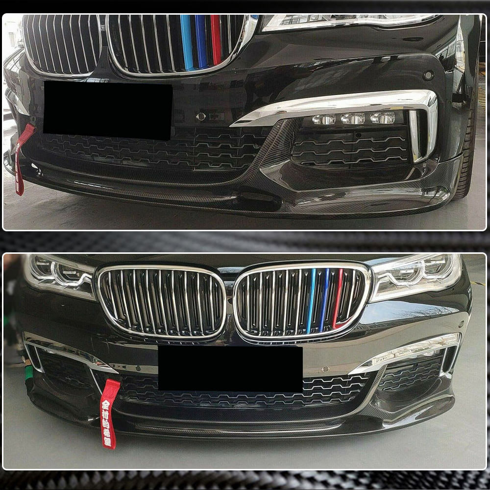 Накладка на передній бампер Lip V1 (для M-Sport 2016-2019, Карбон) 3