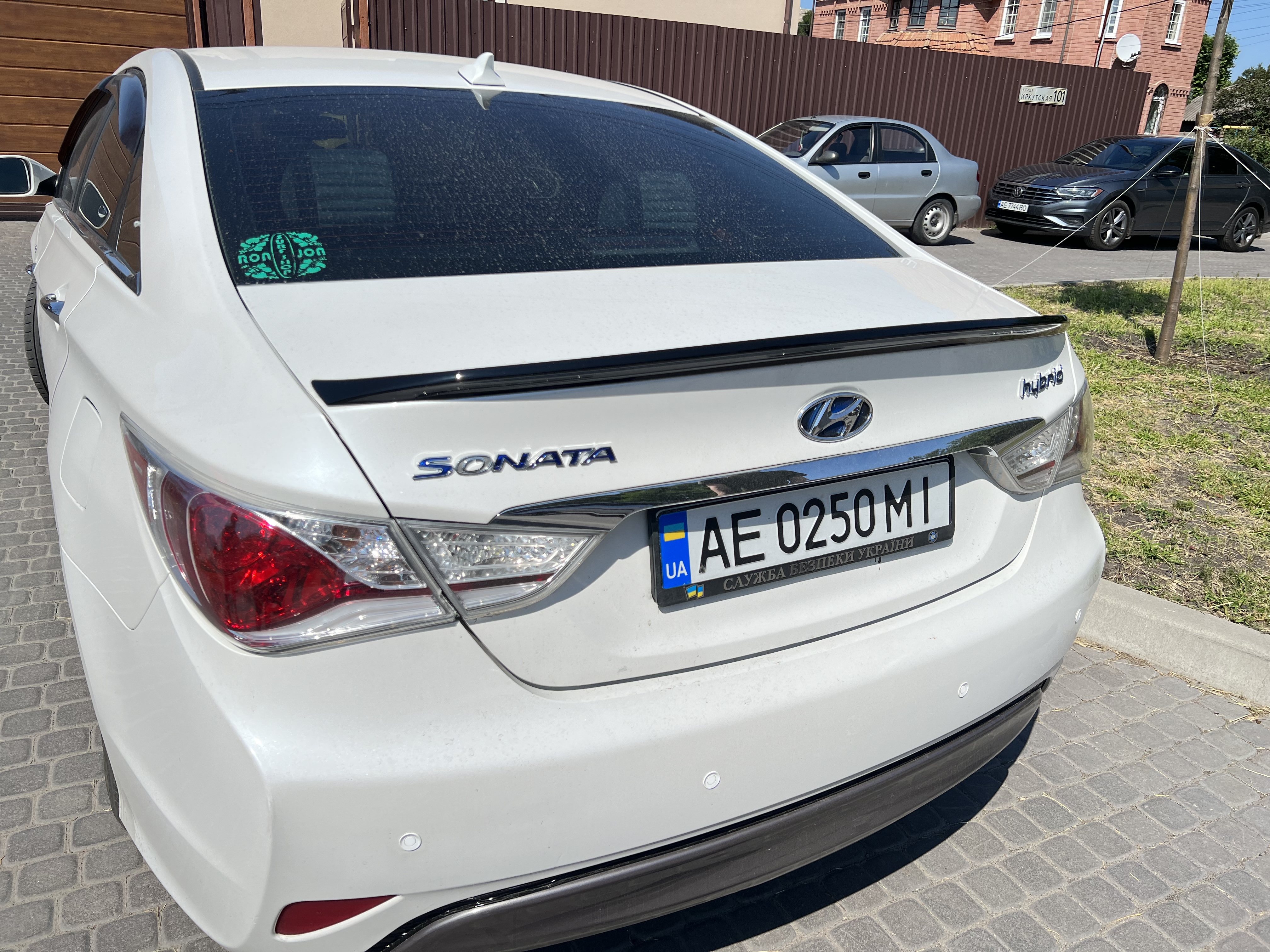Спойлер лип Hyundai Sonata YF 2010-2015 ABS пластик, колір чорний глянець 2