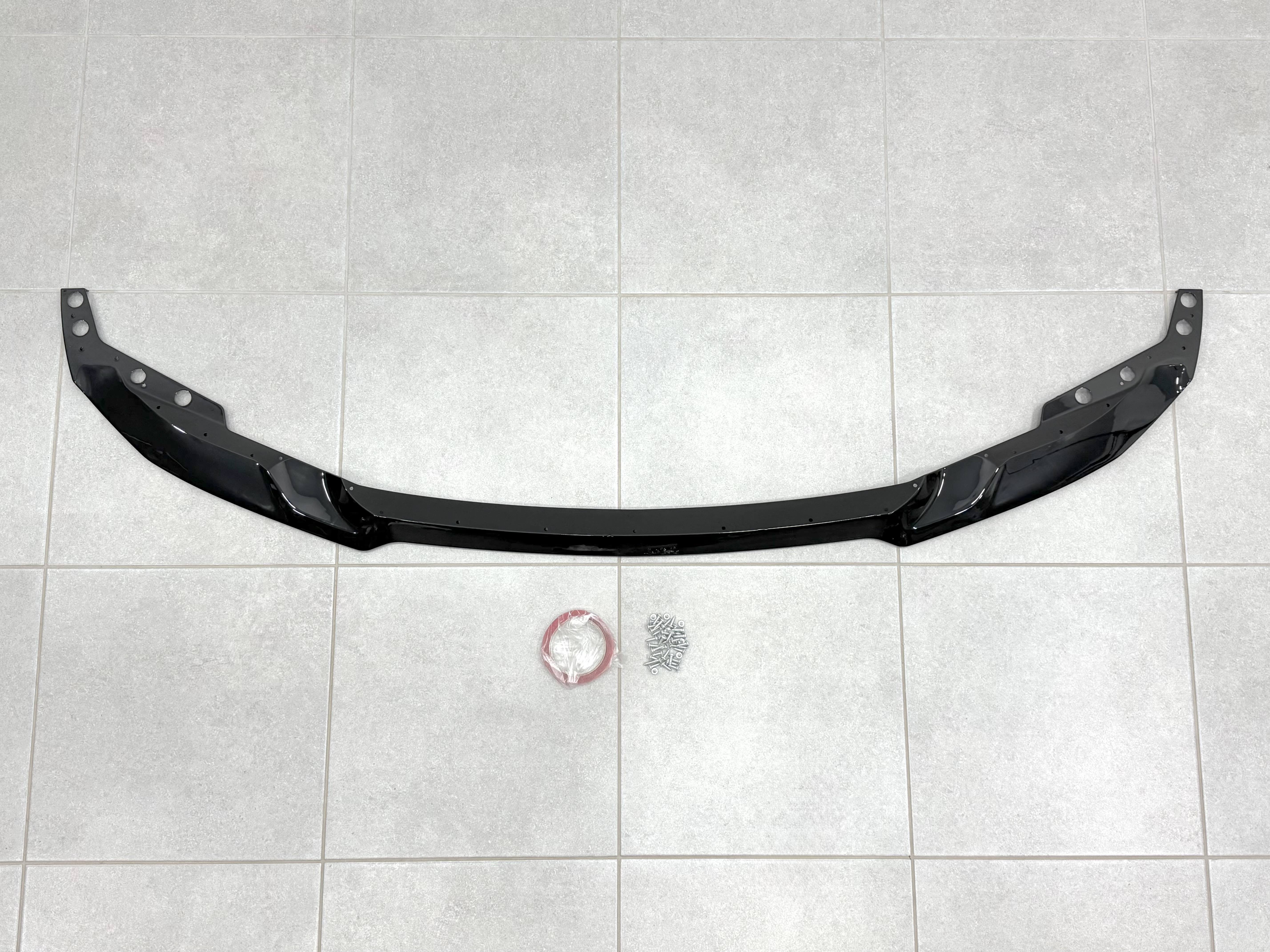 Юбка переднього бампера M4 CS для BMW 4 series F32 F33 F36 ABS пластик, чорний глянець 5