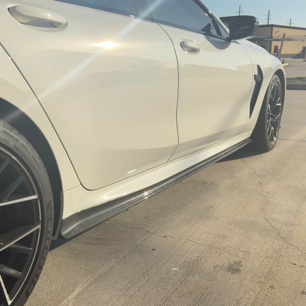 Накладки на пороги V1 (для G16 M-Sport/F93 M8, Карбон) 4