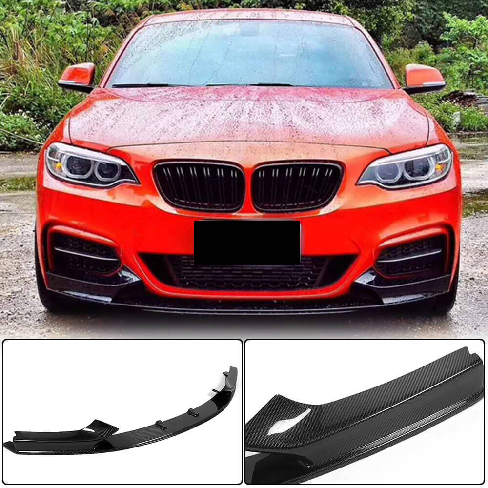 Накладка на передній бампер V3 (для F22/23 M-Sport, Карбон)