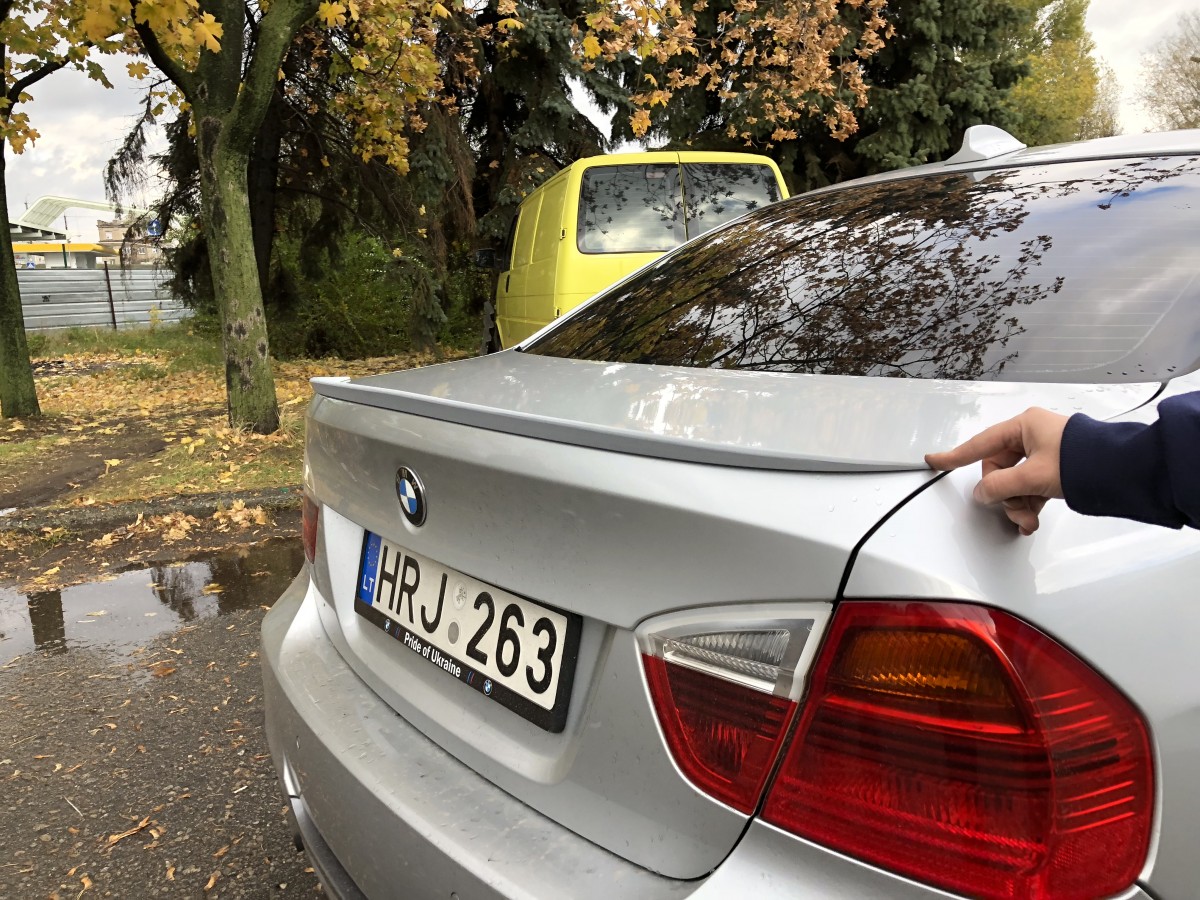 Спойлер-ліп багажник BMW 3 series E90 2005-2011 ABS пластик під фарбування 2