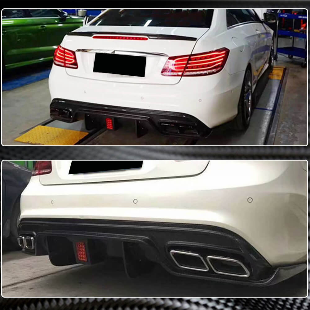 Дифузор заднього бампера (для AMG-Line 2014-2016, Карбон) 3