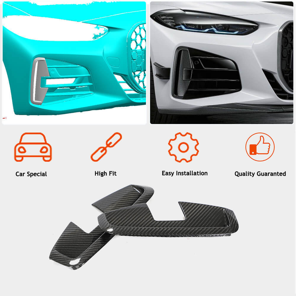 Накладки на передній бампер (для G22/G23 M-Sport, Карбон) 2