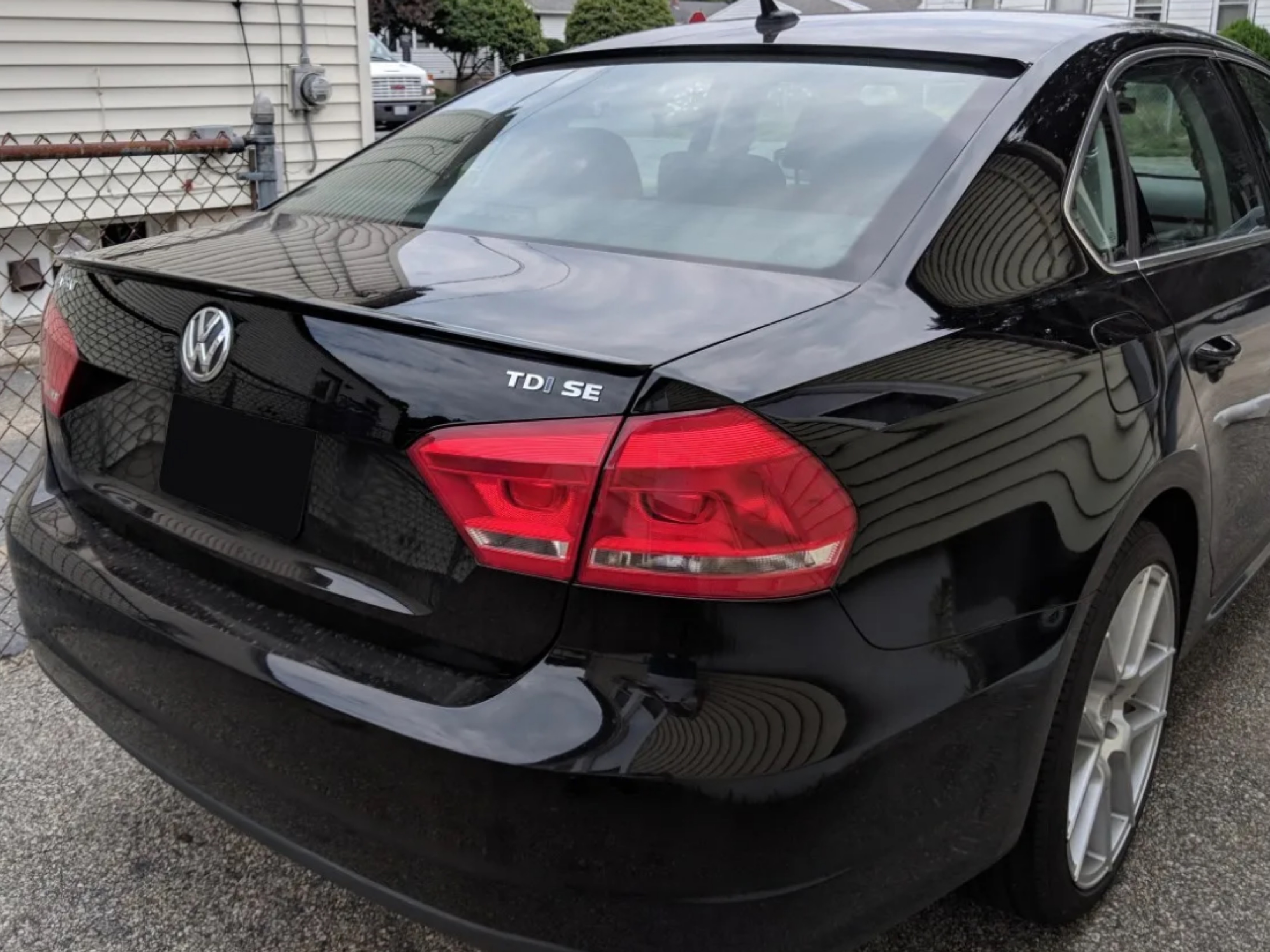 Спойлер лип на багажник Volkswagen Passat B7 B8 NMS USA 2011-2019 ABS пластик, колір чорний глянець