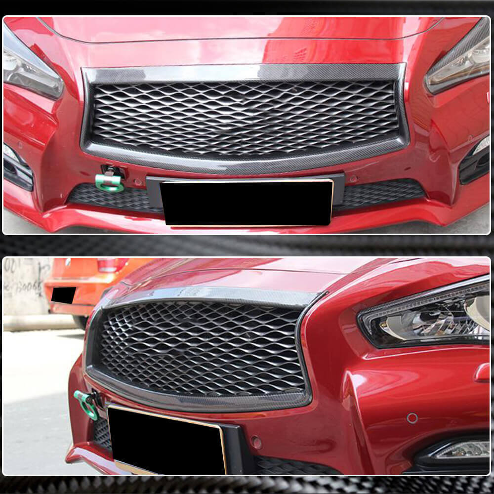 Обведення решітки радіатора (для Q50 Base/Sport 2014-2017, Карбон) 4