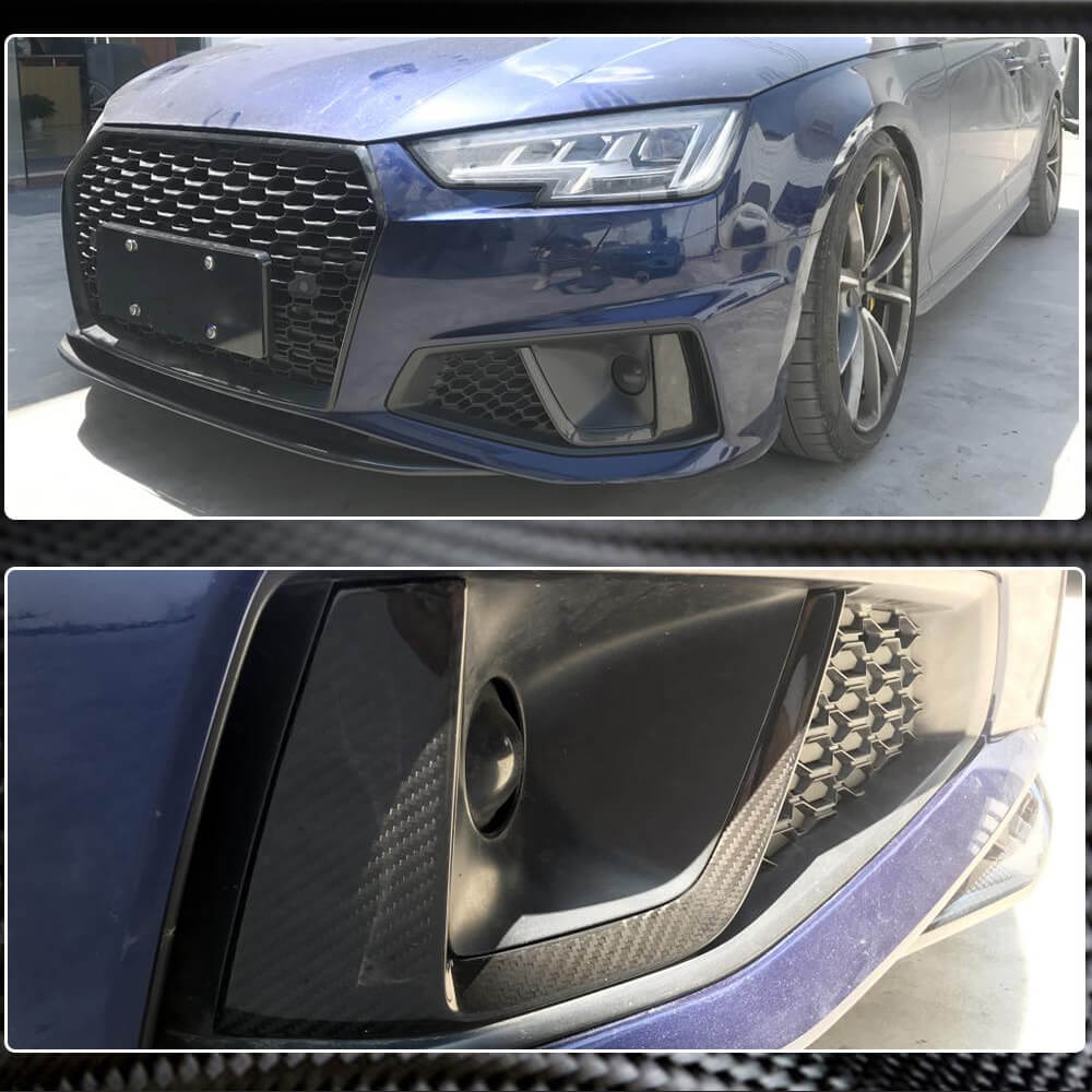 Накладки на протитуманні фари V3 (для S-Line Sedan 2015-2019, Карбон) 5