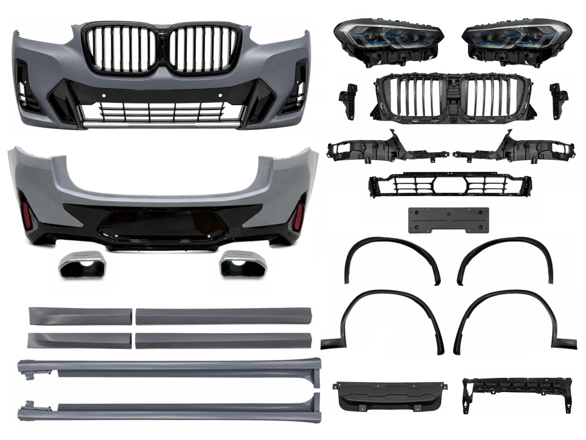 Рестайлінг комплект обвісу M paket LCI 2022+ для BMW X4 G02 2018-2021