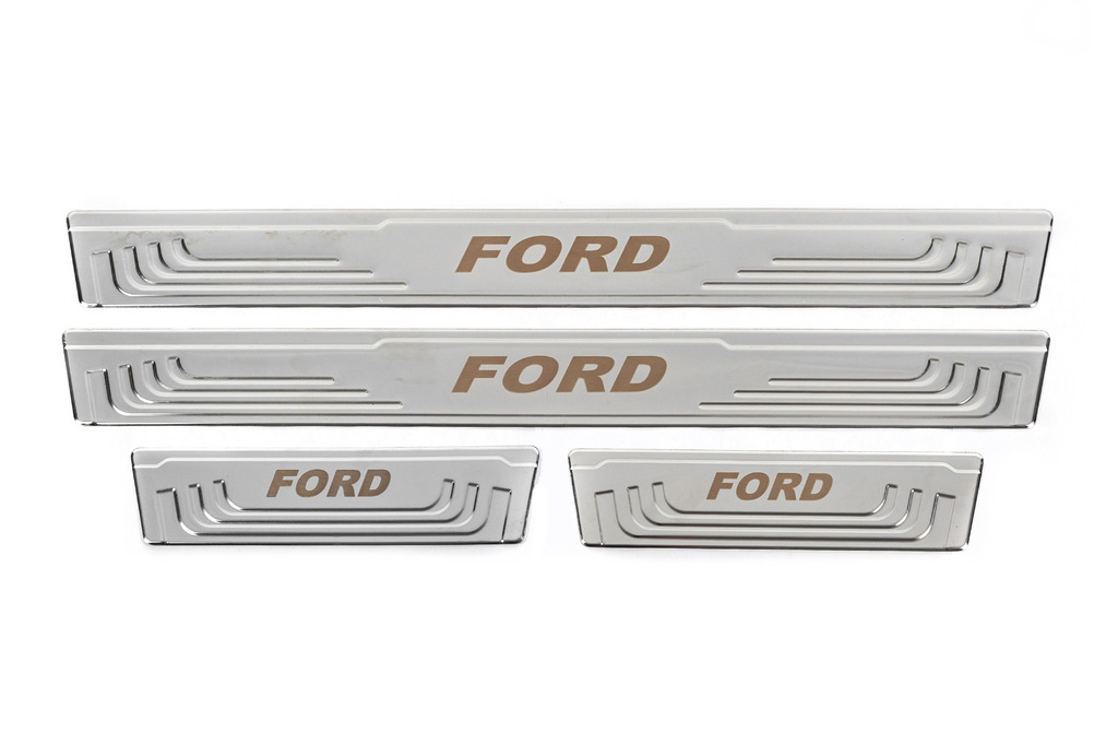 Універсальні накладки на пороги Ford V-2 (4 шт., нерж) 2