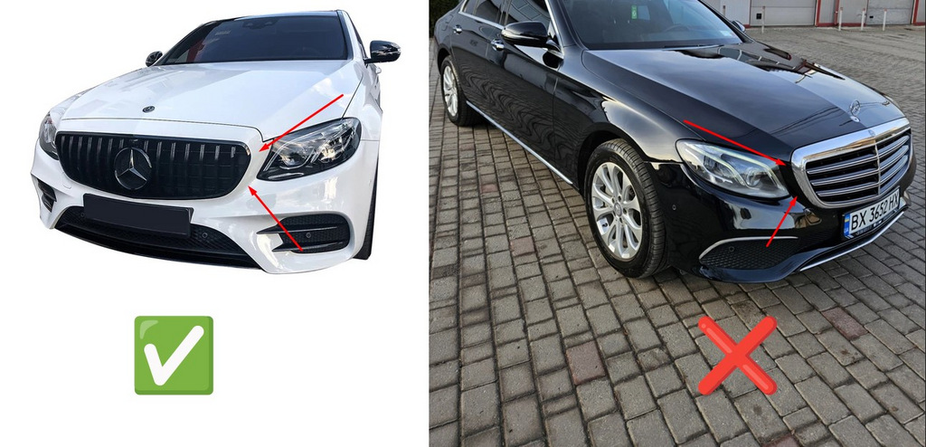 Передня решітка GT Panamericana (для Avantgarde/AMG-Line/E43 AMG/E53 AMG 2016-2019) 4