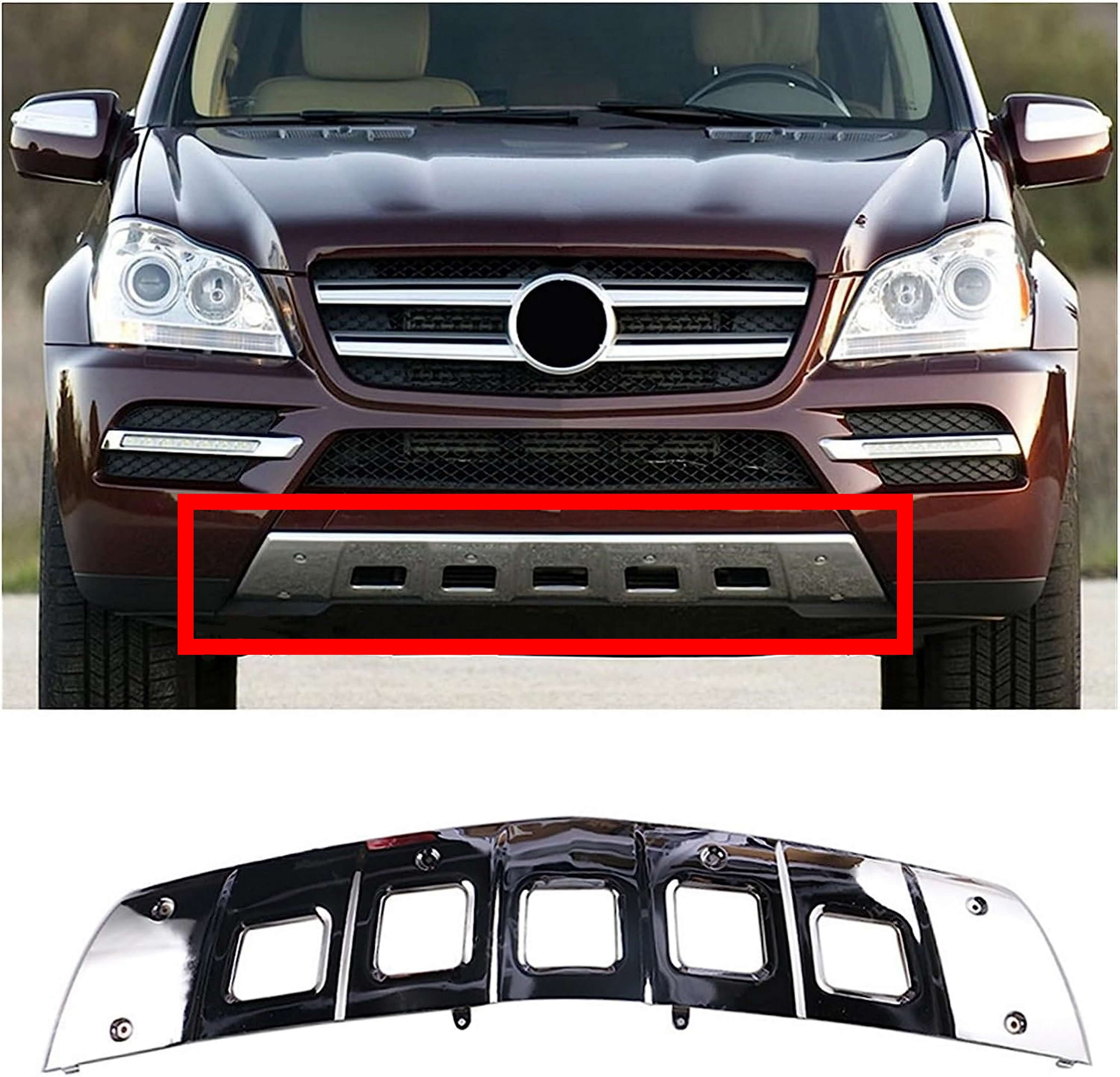 Накладки на бампер передній (Хром) на Mercedes-Benz GL-Class X164 2009-2012 року