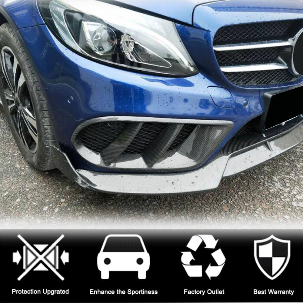 Накладки на протитуманки (для C43 AMG 2015-2019, Карбон) 2