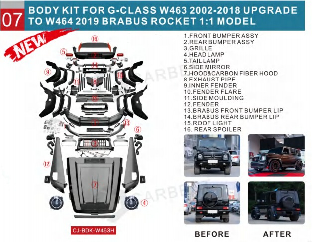 Комплект рестайлінгу на G900 Roket 2