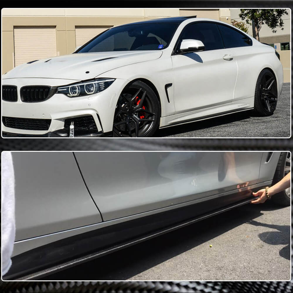 Накладки на пороги V2 (для F32/F33 M-Sport, Карбон) 4