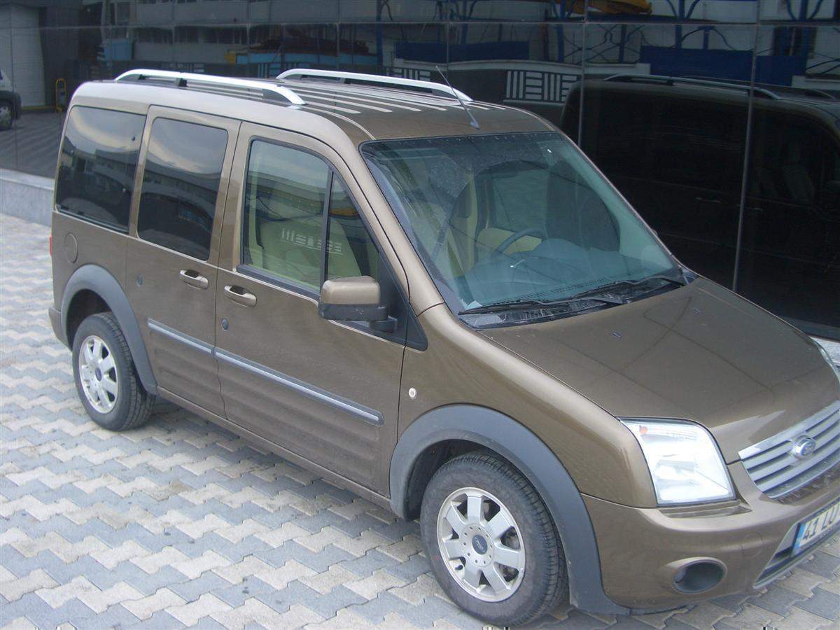 Рейлінги на дах модель CROWN Ford Transit Connect / Tourneo 2004-2015 КОРОТКА БАЗА, колір сірий мат 2