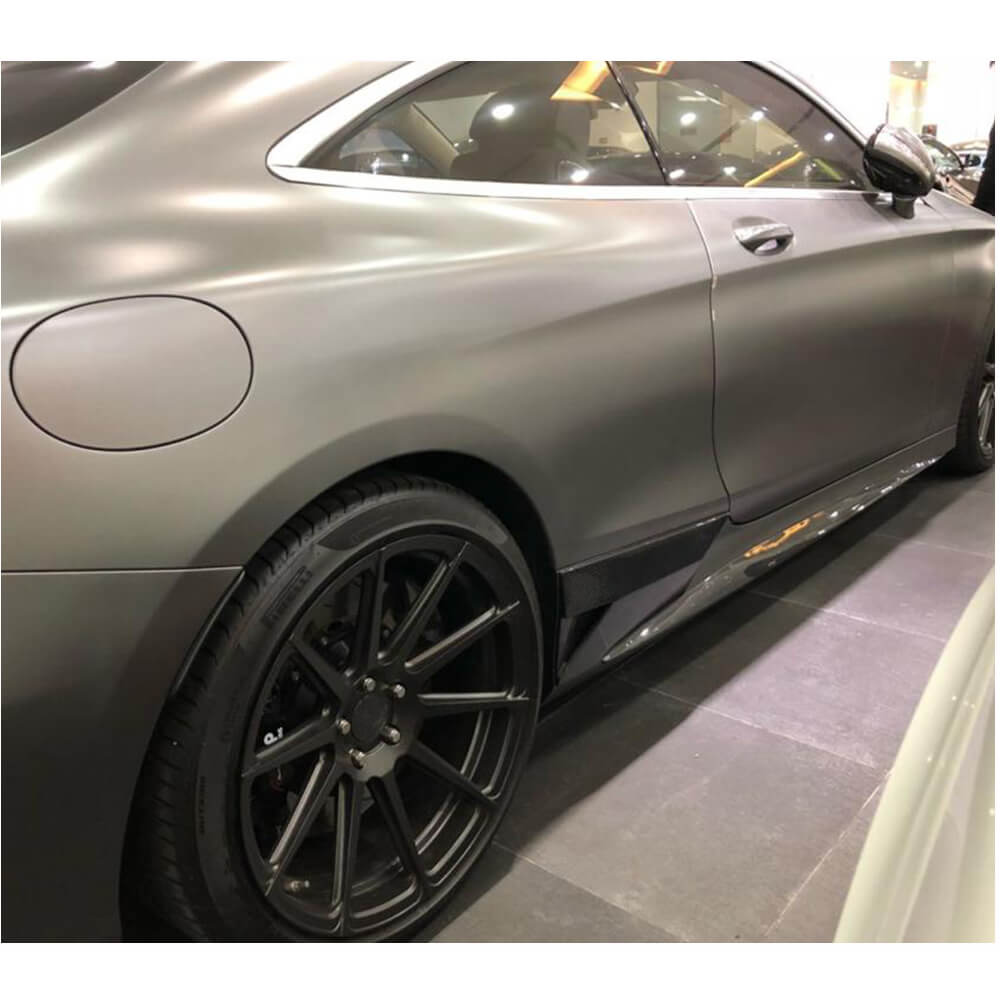 Бокові пороги (для AMG-Line 2015-2018, Карбон) 4