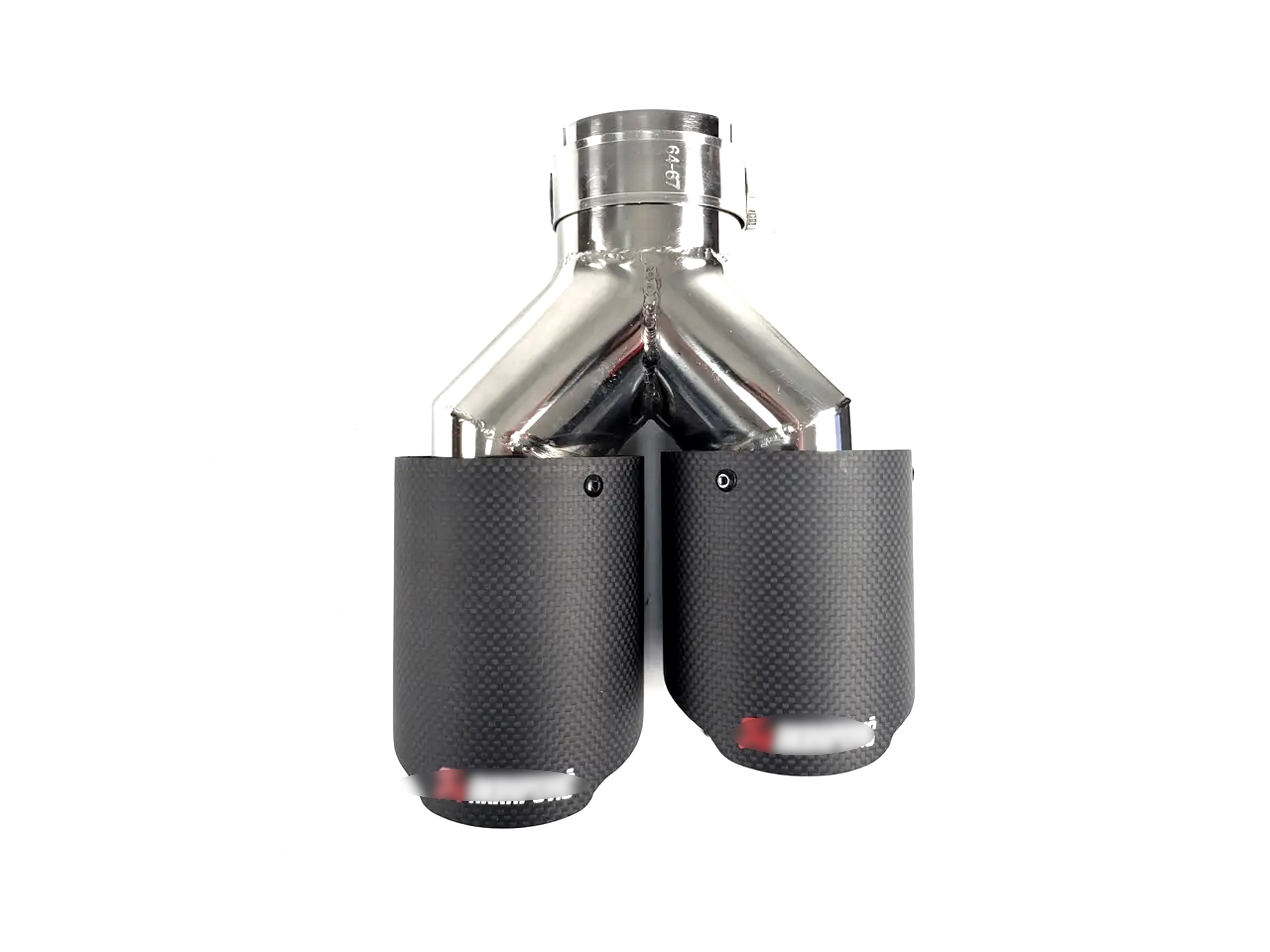 Насадки на вихлоп Carbon (матовий) 54mm To 76mm (подвійна Y) на Akrapovič Akrapovič 2
